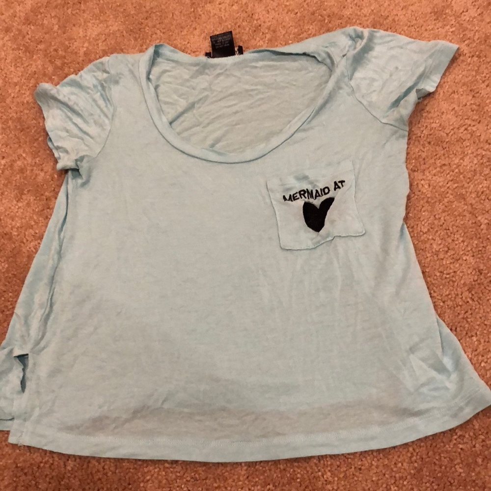 Cute mermaid at love shirt